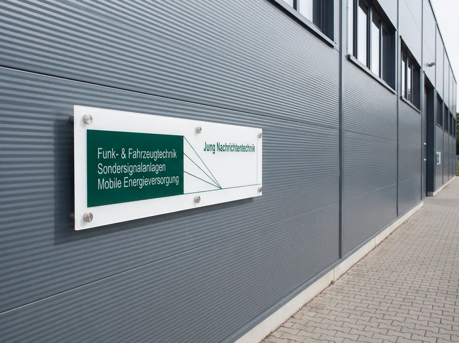 Firmenschild Jung Nachrichtentechnik